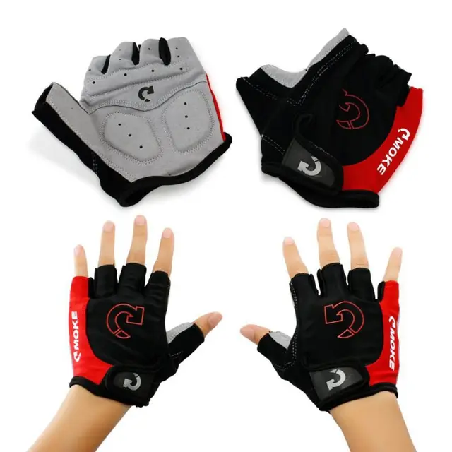 US $3.39 3 Colors Outdoor Cycling Half Finger Glove Men Women Sports Anti Slip Gel Pad Motorcycle Bicycle Ro