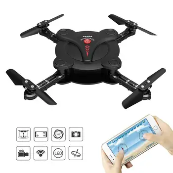

RCtown RC Quadcopter Drone with FPV Camera Live Video Foldable Aerofoils, Smart Phone and App Control UAV Predator