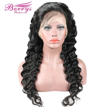 

Berrys Fashion Full Lace Human Hair Wigs Body Wave 130% Density Natural Hairline Free part Brazilian Virgin Hair