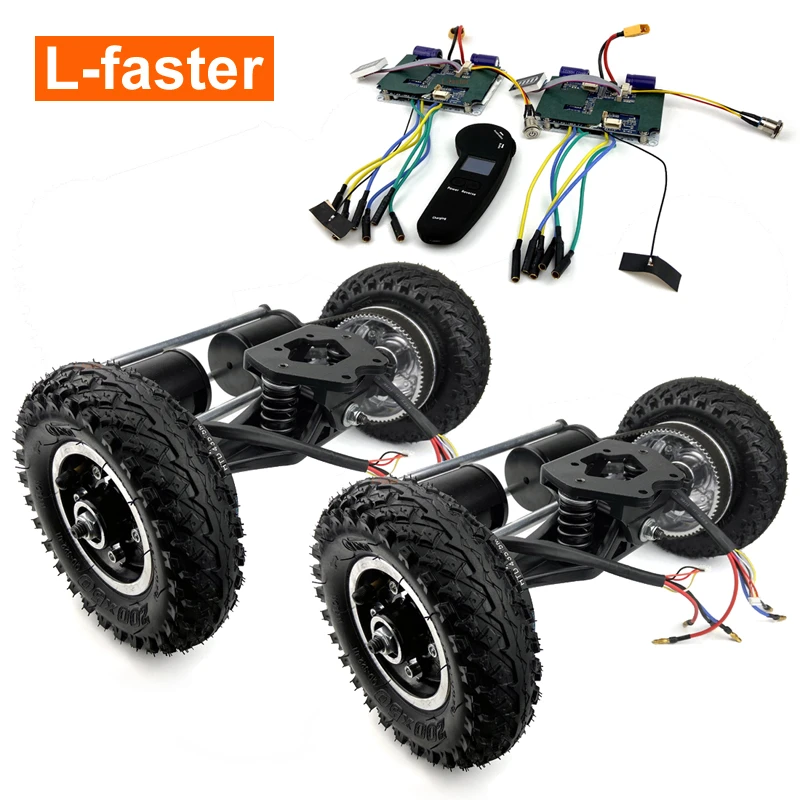 L faster 4WD Electric Mountain Skateboard Conversion Kit 4 Wheels Drive