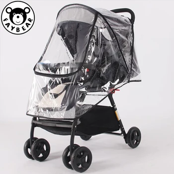

Waterproof Stroller Accessories Rain Cover Transparent Wind Dust Shield Zipper Open For Baby Strollers Pushchairs Raincoat