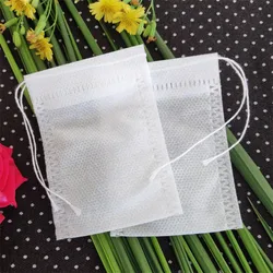 100 - Pack Empty Scented Tea Bags with String - 5 x 7CM Heat Seal Filter Paper (WHITE)