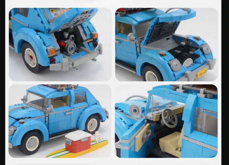 Lepinblocks 21001 Volkswagen T1 Van 10220 10242 MINI Cooper 21002 21003 Beetle 10252 10258 Лондонский автобус 21045 строительные блоки игрушки