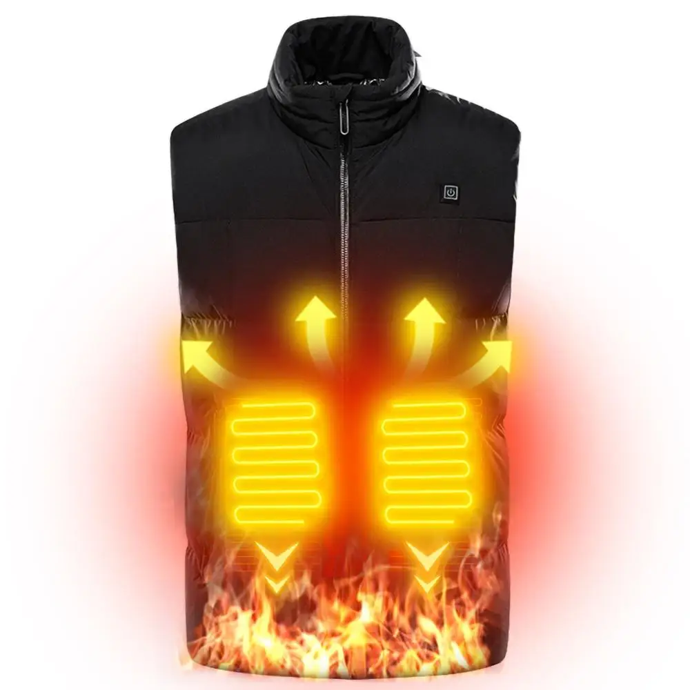 

Top Sale Heating Vest USB Electric Infrared 9 Areas Heating Jacket Winter heated vest Warm heated vest heated jacket Washable