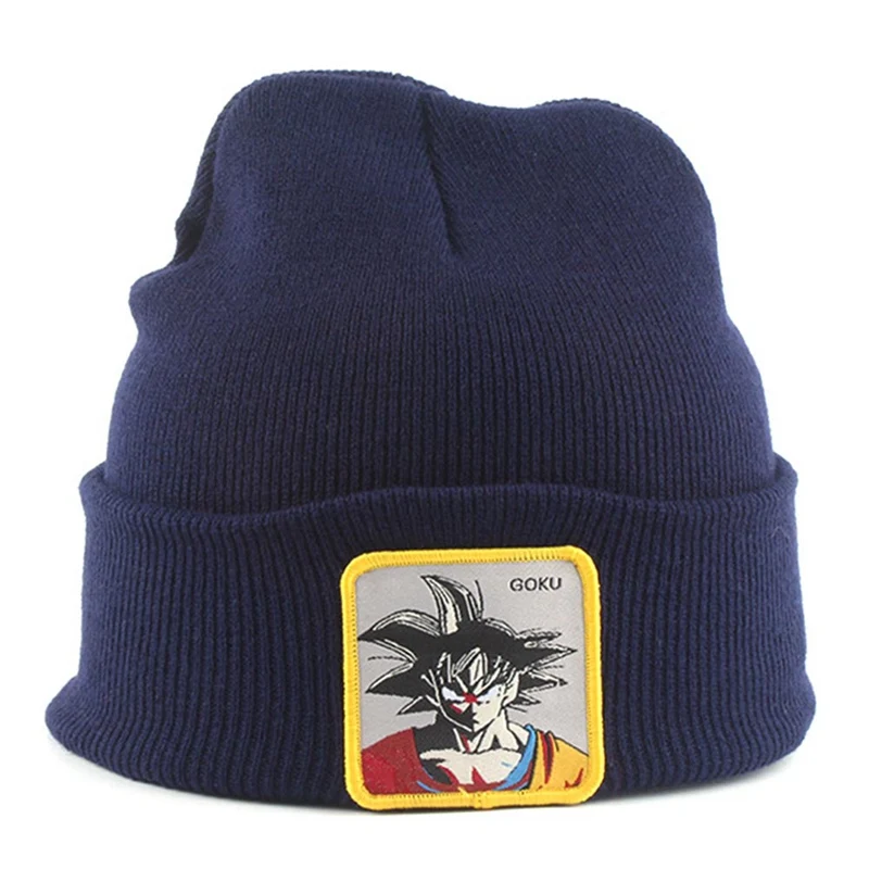 NV Зимняя аниме Dragon Ball серия Sun Wukong GOKU вышитая вязаная шерстяная шапка Skullies Женская Мужская теплая шапка унисекс - Цвет: NV