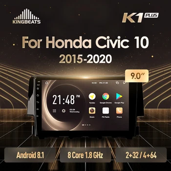 

KingBeats Android 8.1 Octa-Core head unit 4G in Dash Car Radio Multimedia Video Player Navigation GPS For Honda Civic 10 FC FK 2015 - 2020 no dvd 2 din Double Din Android Car Stereo 2din DDR4 2+32G 4+64G