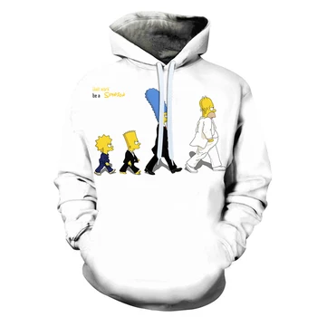 

2020 new Simpson Printed Men Women 3D Hoodies Sweatshirts Quality Hooded Jacket Novelty Streetwear Fashion Casual Pullover