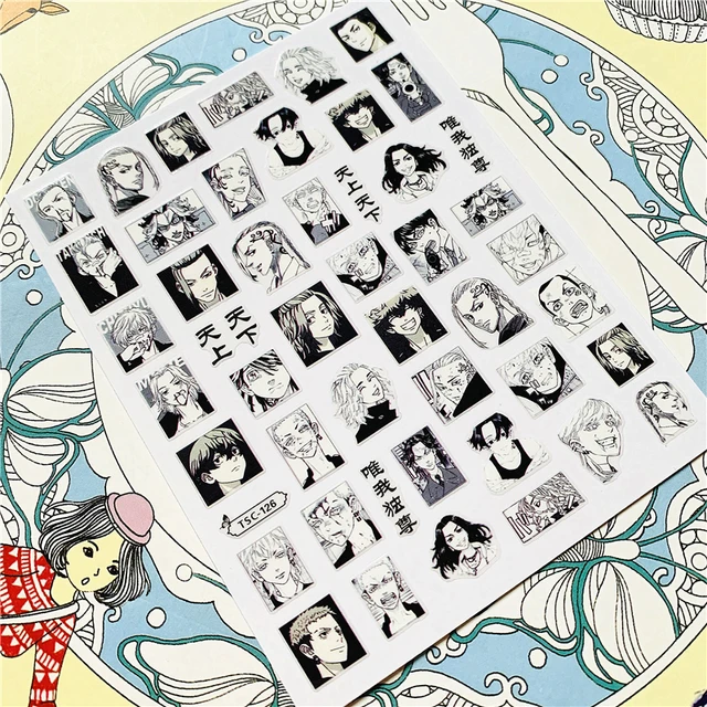 TSC-212 TSC-213 Cartoon anime character 3D Back glue Nail Art Stickers Decals Sliders Nail ornament decoration TSC-126 N