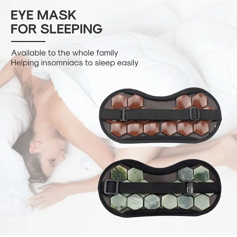 

Physiotherapy Relax Eye Mask Physical Therapy Nature Jade Stone Germanium Tourmaline Sleep for Travel Office Use
