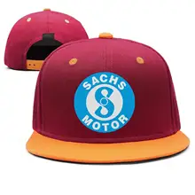 Унисекс Sachs-мотоцикл-логотип-подходит плоский Билл камуфляж крутой крикет Кепка