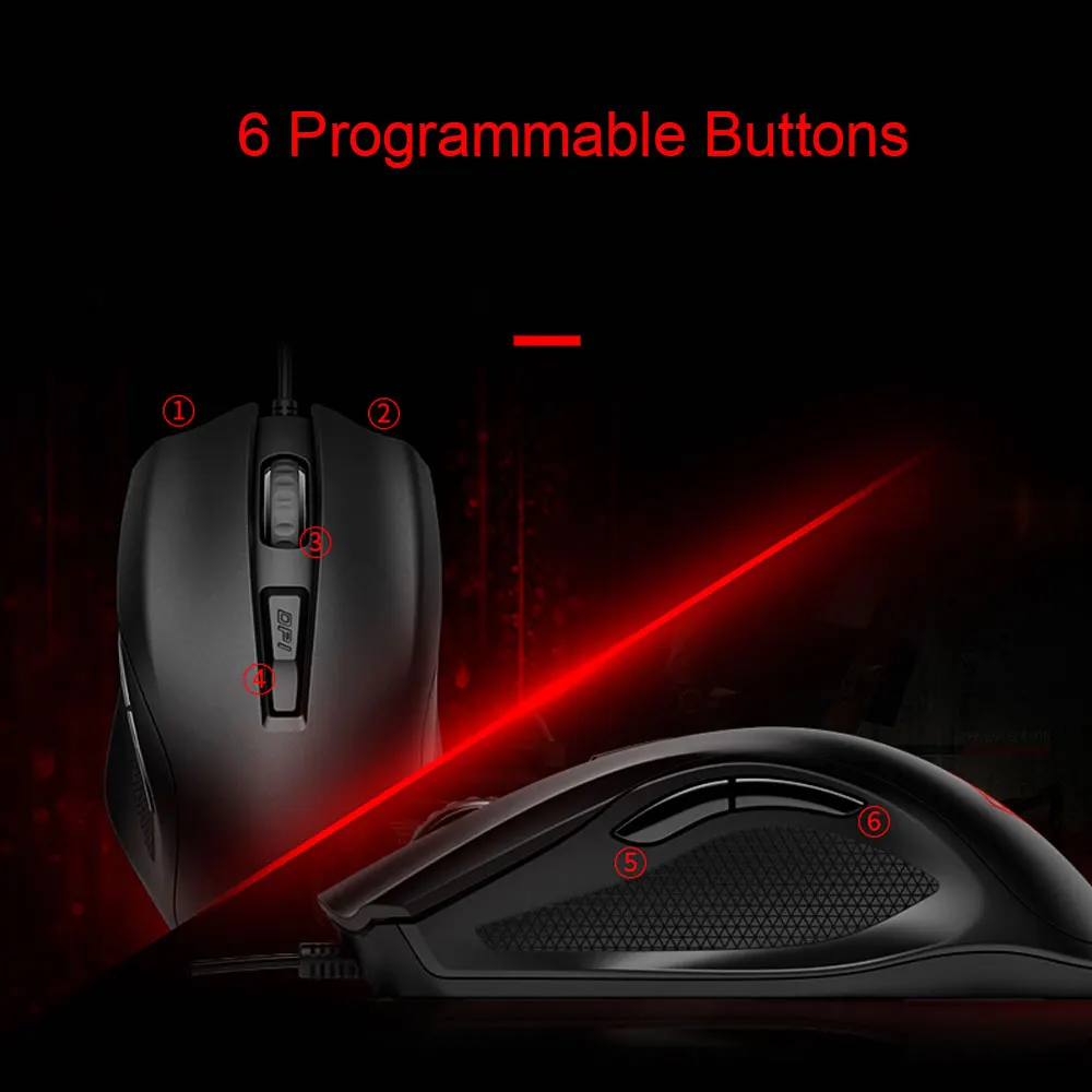 Hp OMEN400 профессиональная Макросъемка, игровая мышь 5000 dpi, 8 цветов, светодиодный, с подсветкой, Проводная игровая мышь для ПК, компьютера, ноутбука, мыши Pro Gamer