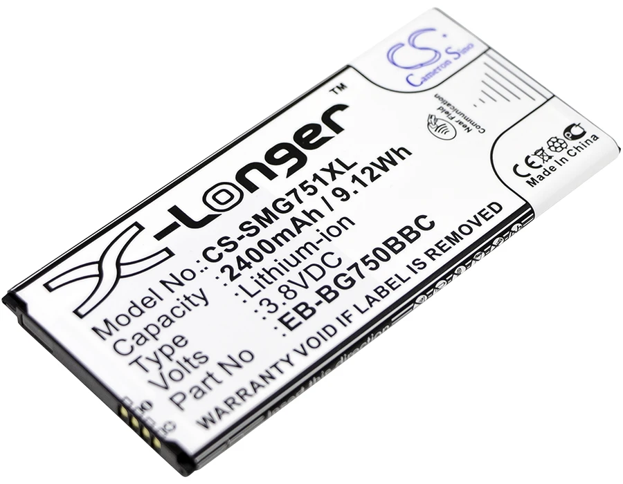 CS 2400 мАч/9.12Wh батарея Передняя сенсорная панель для Samsung Galaxy Mega 2 SM-G7509 G7509W G750A G750F Vasta