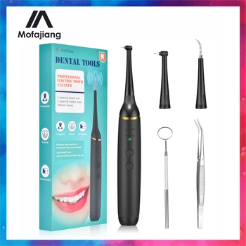 

Electric Dental Calculus Remover Sonic Scaler Tooth 3 Heads and 3 Modes Tartar Tool Dentist Teeth Health Oral Hygiene Polishing