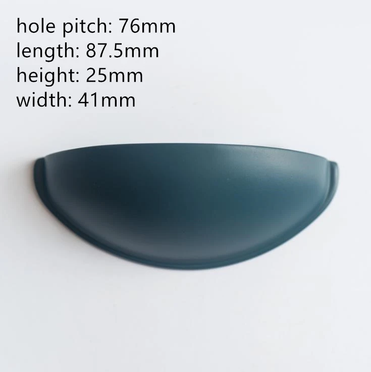 blue 76mm LCH скандинавский карамельный цвет полукруглая 76 мм Радужная оболочка цветная ручка шкафа пластиковая ручка обработки поверхности для детей/детей - Цвет: blue 76mm