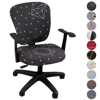 

10 Colors Modern Spandex Computer Chair Cover 100% Polyester Elastic Fabric Office Chair Cover Easy Washable Removeable
