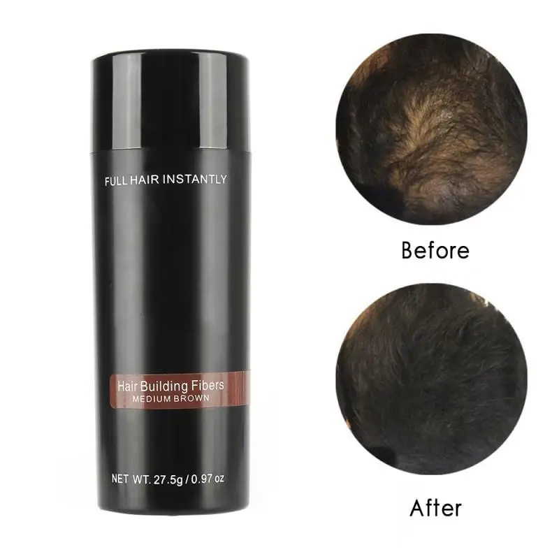 27,5g de las fibras del cabello queratina Spray espesante pelo fibras de construcción fibra de cabello tinte Color de pelo producto de la pérdida de crecimiento en polvo