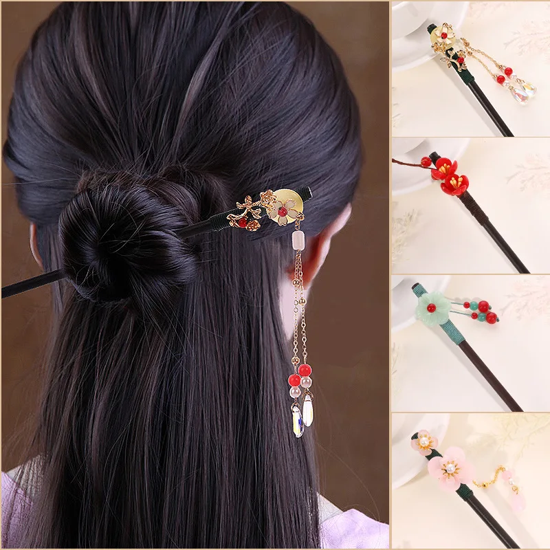 Sword Hair Chopsticks 4PCS Ancient Chinese - Vintage Hair Sticks For Long Hair Buns Decorative Hair Pins