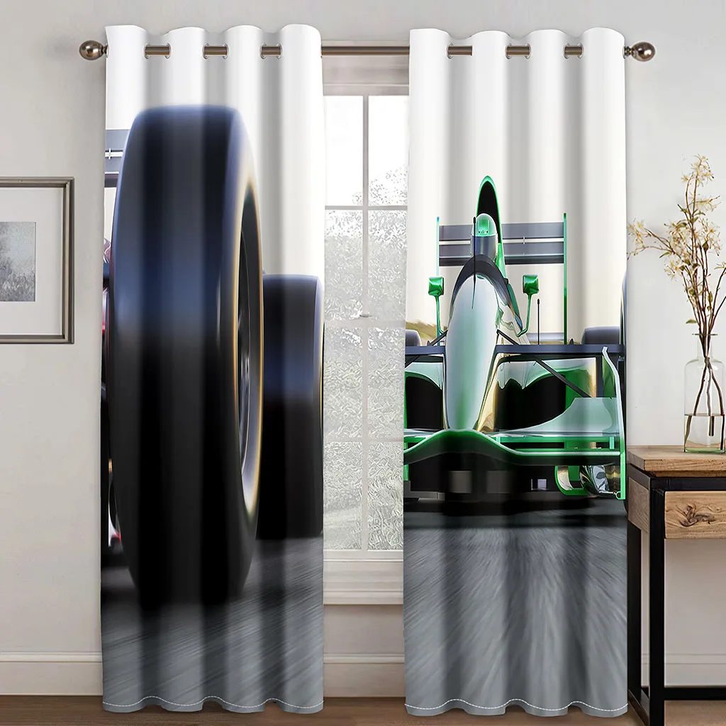 3D Printing Racing Car Window Curtain Kids Bedroom Living Room Racing Car  Blackout Curtain Insulated Drapes Decor カーテン - AliExpress