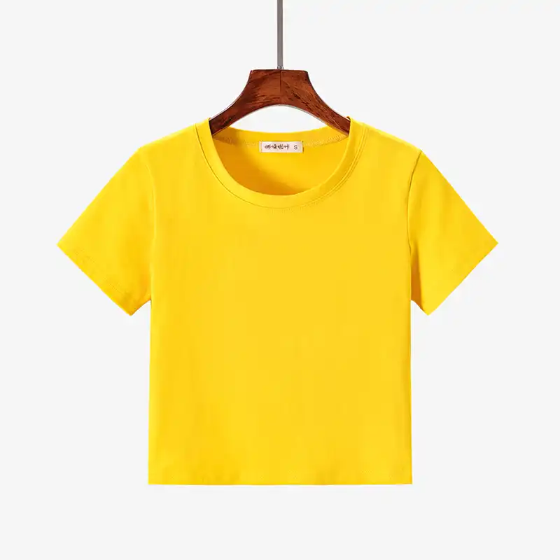 plain yellow crop top