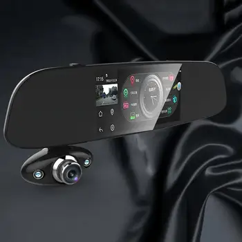

B33 Car Camera 5" 1080P F Car DVR Touch Rear View Mirror Camera G-sensor Recorder Night Dual Lens Dash Cam