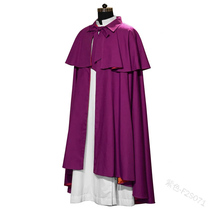 Cosplay Costume Medieval Renaissance Warrior King Guard Maxi Cloak Lord Retro Gothic Knight Stage Costume Cosplay Priest Trench Cape Men