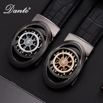 

dante Genuine cowhide Leather belts luxury Brand Silver Gold Ceinture mens crocodile belts designer cinturones para hombre