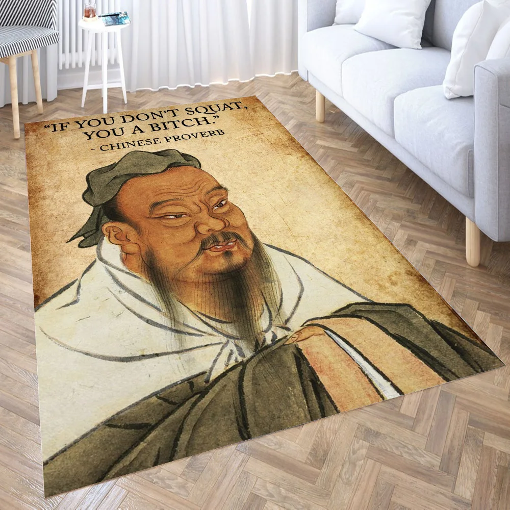 Squat Funny Dicker Gym Tappeto Per Soggiorno 3D Anime Cartoon Tappeto Gamer Teen Room Comodino Lounge Tappeto Bambini Bambini Tappetini
