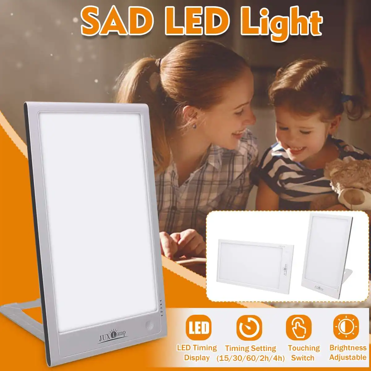 

4 Modes Sad Lamp Phototherapy Solar Light Usb Touch Stepless Dimming Therapy Light Happy Lamp Depression Anti-fatigue Lamp Timed