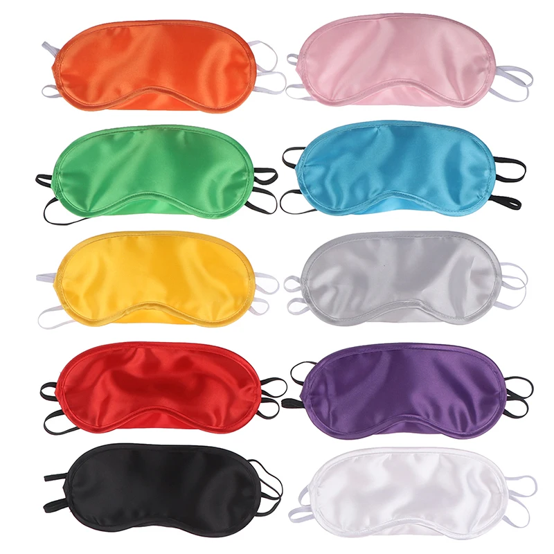 Eye Cover Silk Sleep Eye Mask Sleeping Padded Shade Patch Eyemask Blindfolds Women Men Travel Relax Rest 1pcs