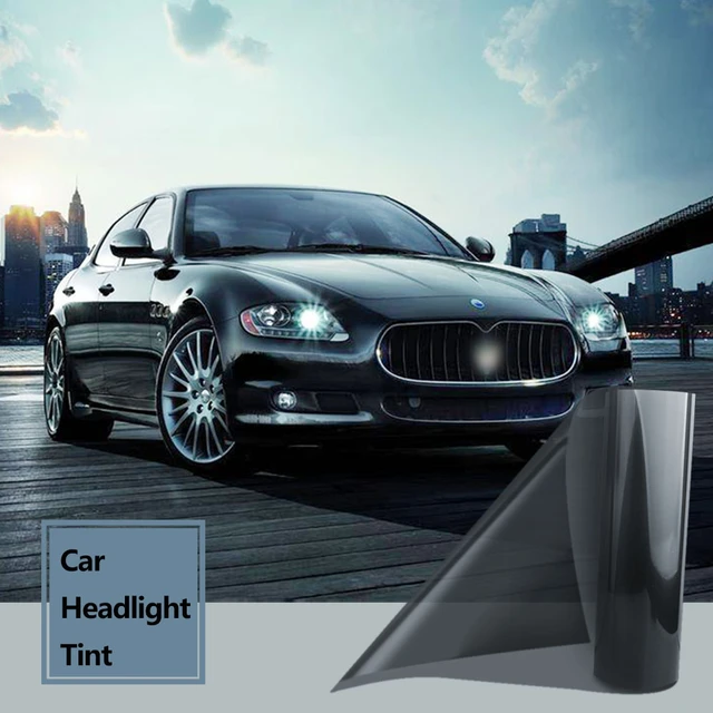 Tinte de vinilo para faros delanteros de coche, película de papel de  aluminio, antiarañazos, impermeable, adhesivo, TPU - AliExpress