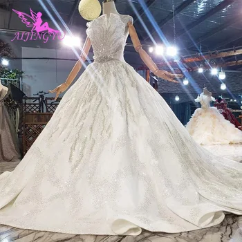 شراءAIJINGYU فساتين بأسعار معقولة بالقرب مني فساتين الحرير حجم كبير ملابس الزفاف ثوب طويل جمهورية التشيك فستان الزفاف 2021