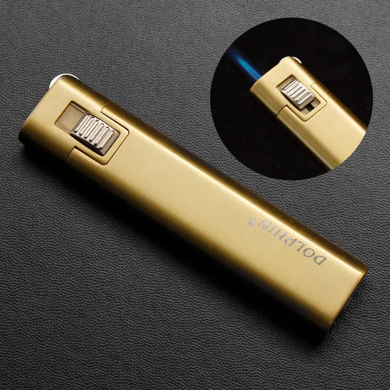 

Long Strip Portable Lighter Grinding Wheel Metal Lighters Windproof Gas Lighter Small Spray Gun Fixed Fire Cigarette Lighter