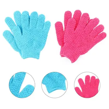 

4 Pcs Body Bath Exfoliating Gloves Shower Deep Cleaning Acne Dead Skin Removal