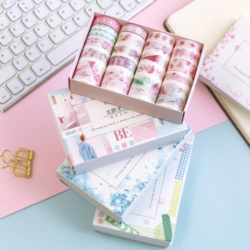 

20Rolls/set Island Series Set Kawaii Planner Handbook Decorative Stickers paper Tape Adhesive Tape DIY Scrapbooking Sticker