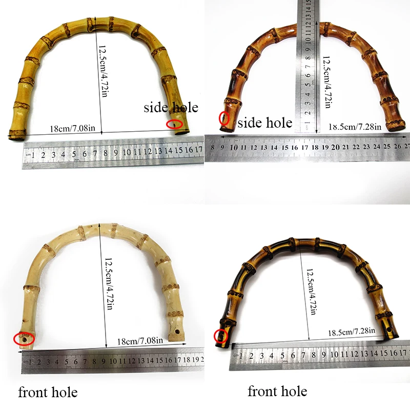 1 шт. натуральная бамбуковая сумка ручка для Сумочка ручной работы D форма DIY ручки для сумок винтажная женская сумка ручки сумки аксессуары