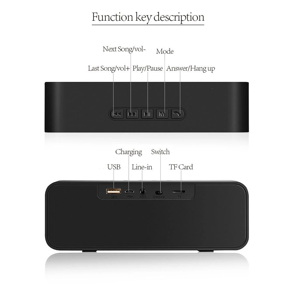 Bluetooth Колонка VeFly 4 2 Hi Fi с USB AUX TF|wireless box|radio with usbfm radio |