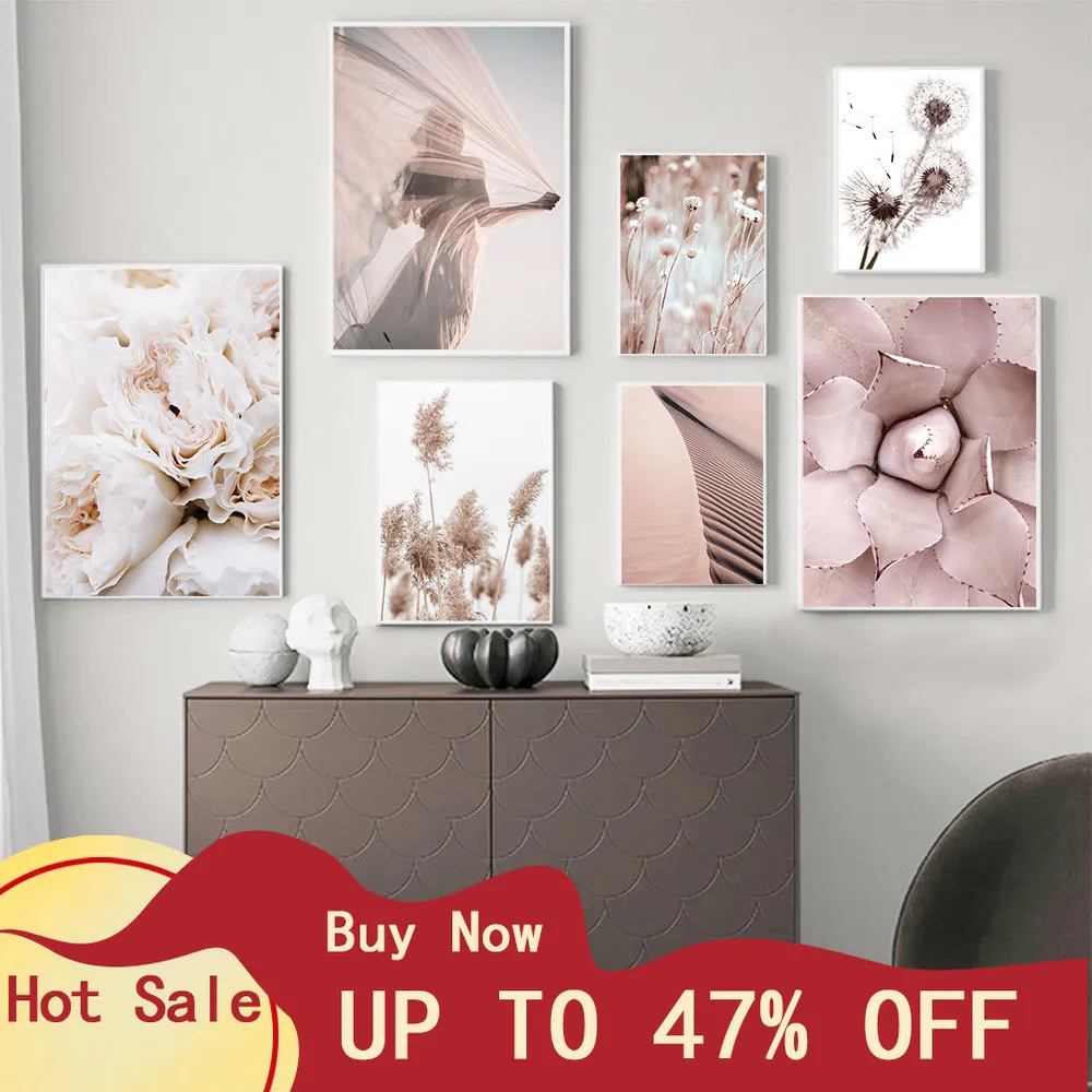 

Flowers Painting Nordic Posters Plants Wall Prints Dandelion Canvas Print Scandinavia Wall Art Pictures For Living Room Decor