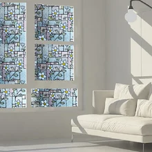 Белый цветочный узор, оконная наклейка, статическая защита, защита конфиденциальности, тиснение пятнами, съемное окно, дверь, стол, сделай сам, покрытие