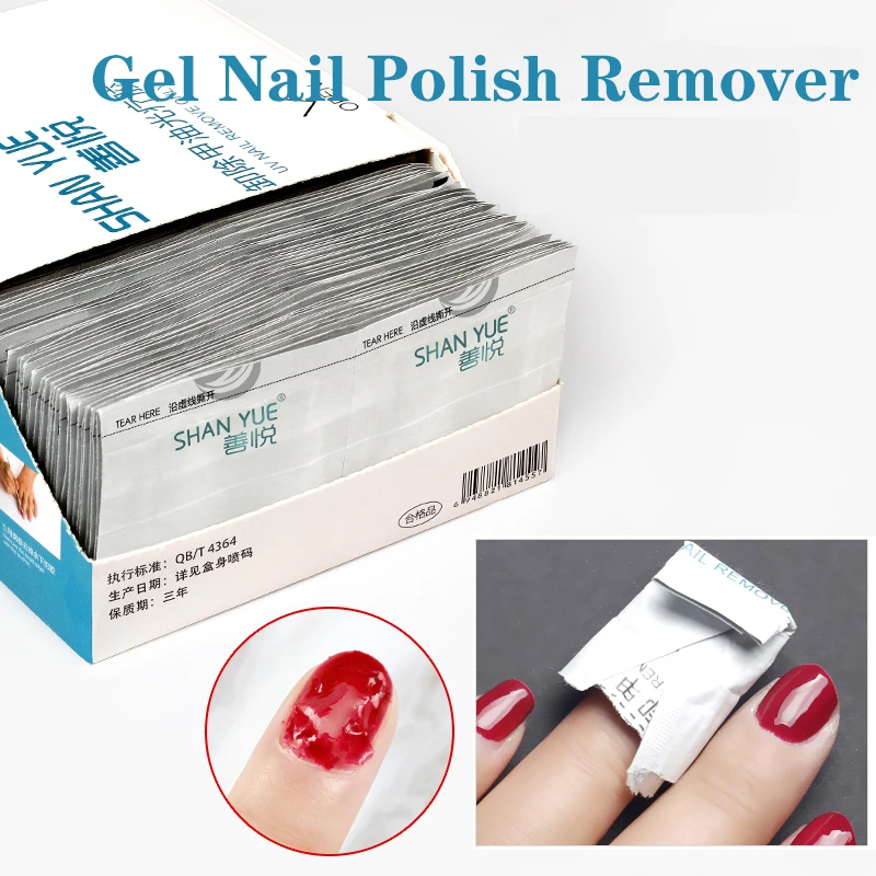 200 100 50Pcs Degreaser Nails Gel Nail Polish Remover Gel Polish Remover Pads Foil Nail Art