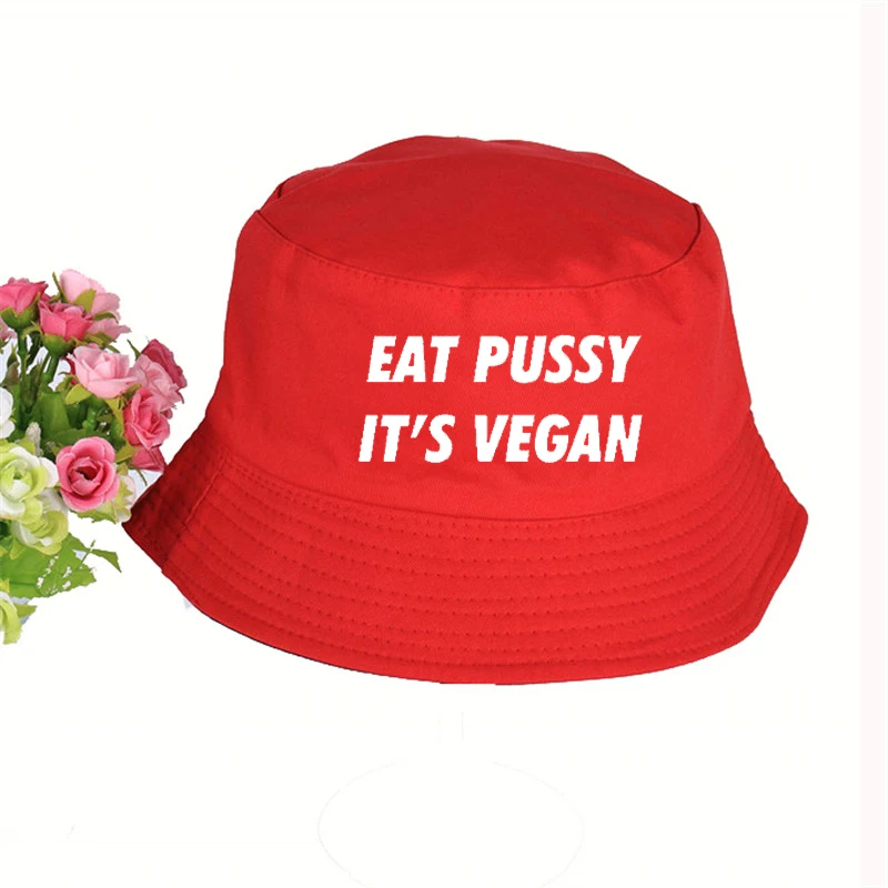 eat pussy его веганский принт мужская женская панама, шляпа-Панама высокого качества Новая Кепка солнцезащитный козырек рыбалка, рыбак шляпа