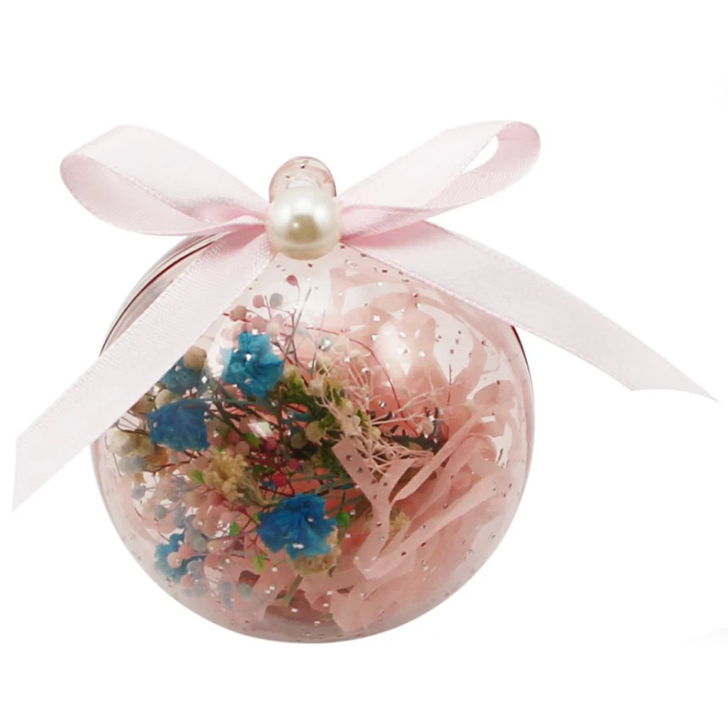 10pcs Clear Plastic Balls Fillable Ball Party Ornament Christmas Tree Hanging Candy Box DIY Crafts Gift Decorations 3 4 5 6cm