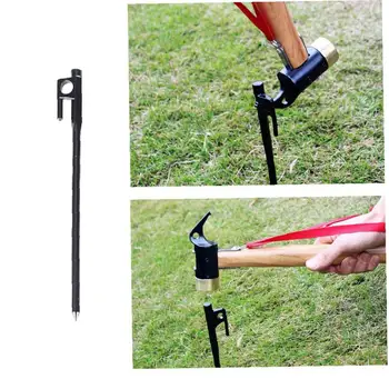 

Camping Stakes Forged Steel Tent Pegs Tent Nail Camping Accessory Available in Rocky Place Dessert Snowfield Grassland 7mm Black