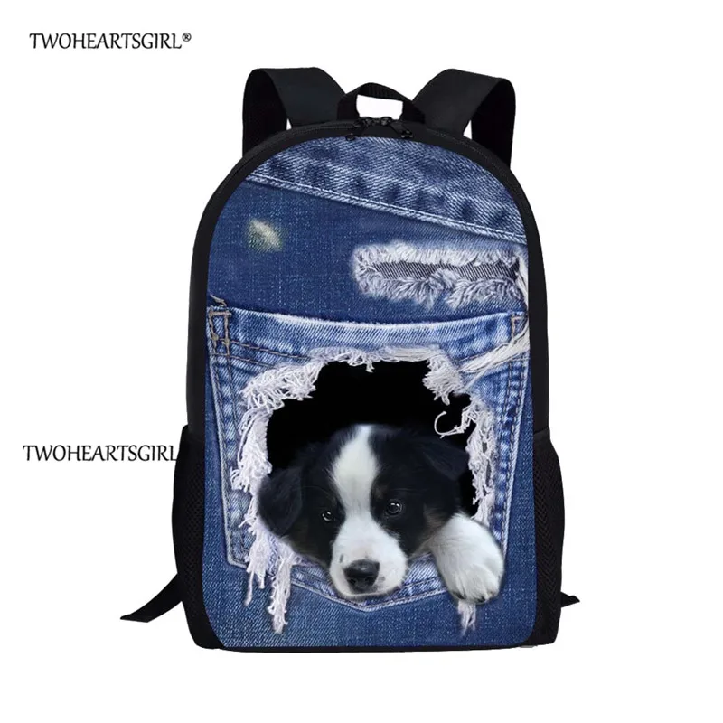 Twoheartsgirl Border Collie школьные рюкзаки для девочек Детский Школьный рюкзак 3 шт./компл. детские школьные сумки рюкзак для чихуахуа - Цвет: CC3657C-Collie