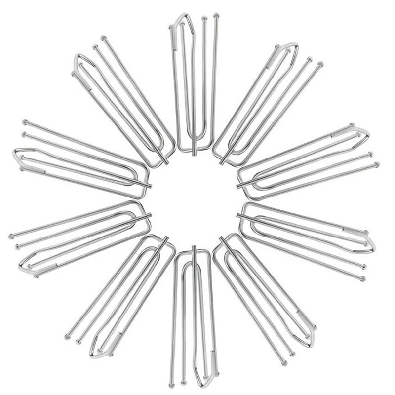 ELEG-100Pcs/лот шторная лента крюк четыре вилки крючки для штор, Аксессуары для штор ткань кольцо зажим треков 4 зубца зажимной складки Крюк C