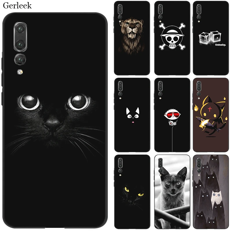 Чехол для мобильного телефона из ТПУ Honor 6A 7A 7X 7C 8X 8C 9X View 20 10 Lite Pro Cover Black Cat Eye On |