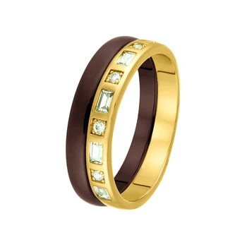 

Кольцо из серебра с керамикой и фианитами R00699