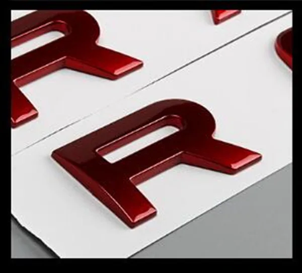 Эмблема с буквами для RANGE ROVER VELAR SV, автобиография, конечное издание, спортивный автомобиль, Стайлинг, переоборудование, капот, багажник, логотип, значок, наклейка - Название цвета: glossy red RANGE