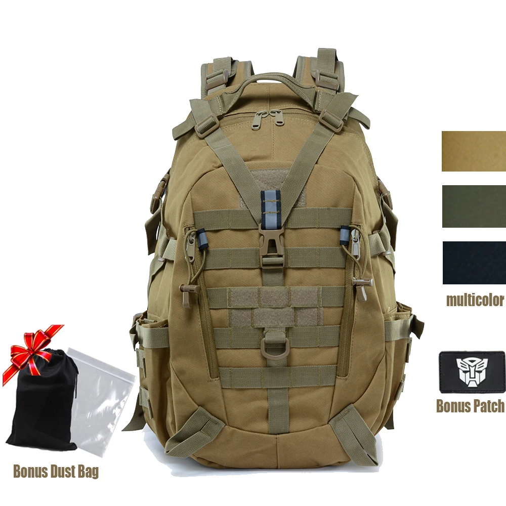 

40L large Capacity Camping Backpack Military Men Travel Bags Tactical Molle Climbing Rucksack Hiking Bag Outdoor For Men