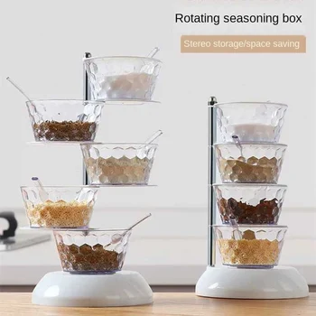 

Vertical Seasoning Box Rotary Seasoning Box Vertical Multi-layer Seasoning Pots Home Seasoning Pot Kitchen XH8Z