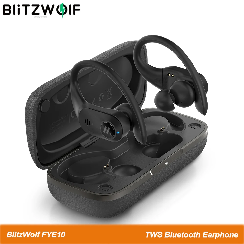 BlitzWolf BW-FYE10 TWS Earbuds bluetooth 5.0 Earphone Sports Earhooks  Earphone 13mm Large Dynamic Driver Bass Stereo Hifi Music